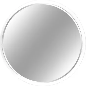 Zrcadlo Kulaté zrcadlo v bílém rámu, průměr 80 cm 12F-361