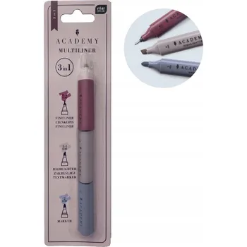 ZVÝRAZŇOVAČ LINER 0,4 mm 3v1 ACADEMY INTERDRUK