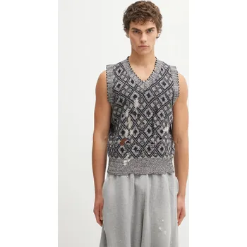 Dámská vesta Vlněná vesta Wales Bonner Sibling Knit Vest, L, šedá, 90X