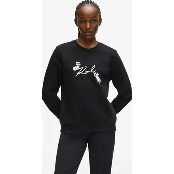 Dámské oblečení MIKINA KARL LAGERFELD IKON SIGNATURE CHOUPETTE SWEAT BLACK