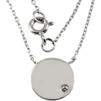 Náhrdelník ŠPERKY-NM, Náhrdelník s diamantem bílé zlato 879 Průměr ozdoby: 12mm