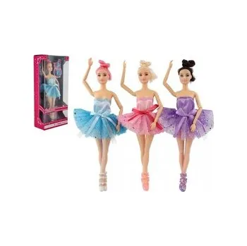 Panenka Panenka baletka Balbina kloubová plast 30cm s doplňky 3 barvy v krabici 15x33x7,5cm