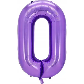 Balónek Foliový balónek Číslice 0 Fialový – 40 palců / 100 cm – Narozeniny / Párty