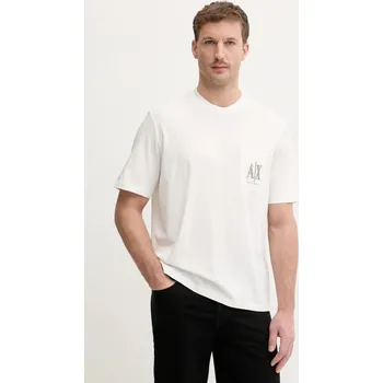 Pánské tričko Bavlněné tričko Armani Exchange XM000366.AF12308.NOS béžová 01X, vel. L