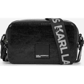 Kabelka KABELKA KARL LAGERFELD JEANS KLJ BOX LOGO CAMERA BAG GLOSSY BLACK