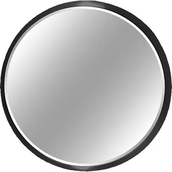 Zrcadlo Kulaté zrcadlo v černém rámu, průměr 80 cm 12F-361