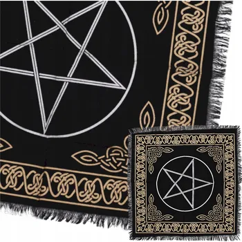 ubrus Ezoterický Oltářní Ubrus 50x50 cm – Pentagram Bavlna Meditace Rituály