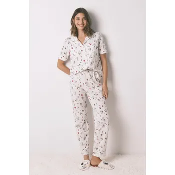 Dámské pyžamo Bavlněné pyžamo women'secret SNOOPY 3132214 béžová 01X, vel. M