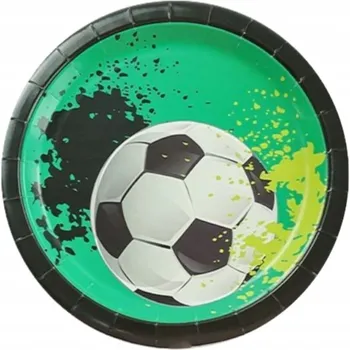 Talíř Talířky na jedno použití fotbalový míč 23cm 6 Ks IMPREZA PARTY FOTBALISTA MÍČ