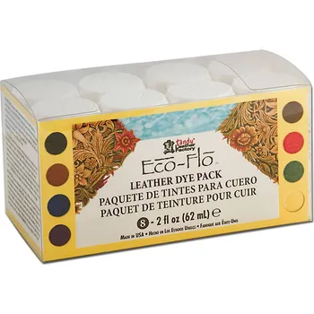 Speciální výtvarná barva Tandy Leather Barvy na kůži Eco-Flo Leather Dye 8x 2,0 fl. oz. (62 ml)