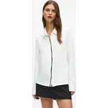 KOŠILE KARL LAGERFELD LOGO TAPE JERSEY SHIRT WHITE