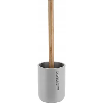 WC štětka WC ŠTĚTKA POLYRESIN BAMBUSOVÁ Ø 10,4 CM ŠEDÁ