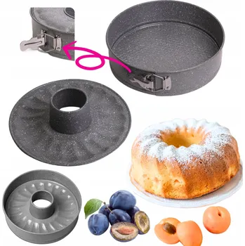 Forma na pečení FORMA PLECH NA PEČENÍ BÁBOVKY FORMA NA DORT ROZEPÍNACÍ 2-V-1 KAMILLE