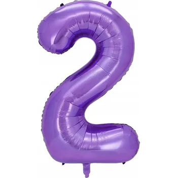 Balónek Fóliový balónek Číslice 2 Fialová – 40 palců / 100 cm – Narozeniny / Dekorace