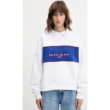 Oblečení a móda Bavlněná mikina Guess Jeans W5GQ17.K68I4 bílá 00A, vel. S