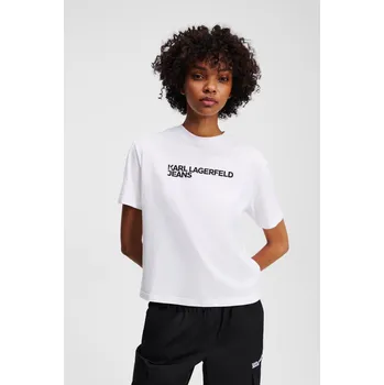 Dámské tričko TRIČKO KARL LAGERFELD JEANS KLJ REG SS ESSENTIAL TEE WHITE
