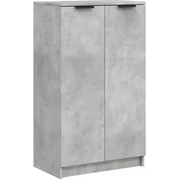 Botník Botník s policemi, na bázi dřeva, betonu šedá, 59x35x100 cm