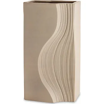 Váza Elegantní béžová porcelánová váza ve tvaru flakonu, 35 cm, přírodní styl, dekorace