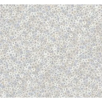 Marburg Vliesová tapeta na zeď, šedo-modrá, béžová, květiny, 35843, Papis Loveday Fashion Icon, Marburg, velikost 10,05 x 0,7 m