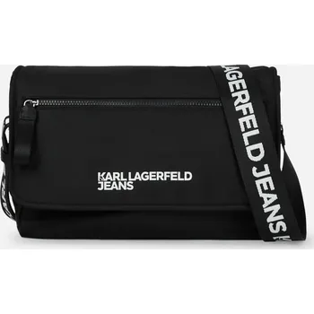 Kabelka CROSSBODY KARL LAGERFELD JEANS KLJ ESSENTIAL NYLON MESSENGER BLACK