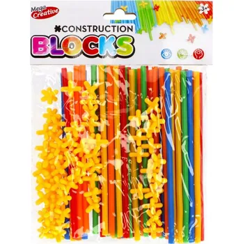 ostatní stavebnice Slaměné Stavebnice , 18 cm, 108 dílků