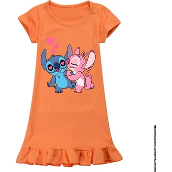 Dívčí pyžamo Lilo & Stitch Dívčí noční košilka - "Lilo a Stitch" Barva: Oranžová, Velikost: 130