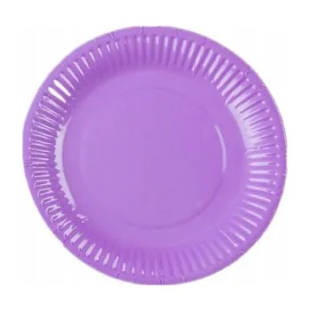 Talíř Papírové talířky fialové 18 cm narozeniny fialová