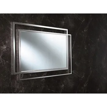 Zrcadlo Zrcadlo v ocelovém rámu 3D 90x130 cm GG1072