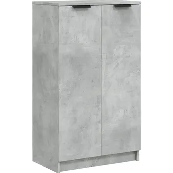 Botník Botník s policemi, na bázi dřeva, betonu šedá, 59x35x100 cm