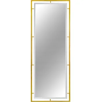 Zrcadlo Zrcadlo v ocelovém zlatém rámu 80x180 cm LW6853
