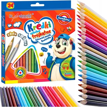 Pastelka Bambino školní pastelky 24 barev trojhranné