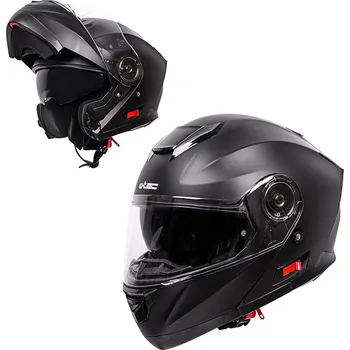 Helma na motorku W-TEC Výklopná moto přilba Cullo černá matná - XXL (63-64)