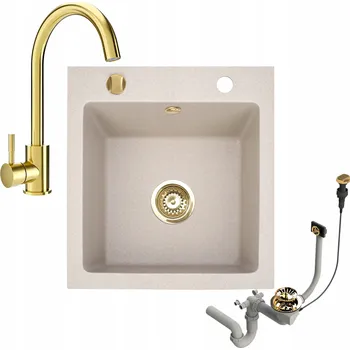 Granitový dřez Jednokomorový granitový dřez Brenor béžový