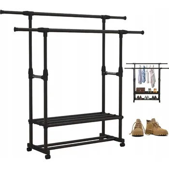 Věšák Stojací věšák kovový Bedee černý