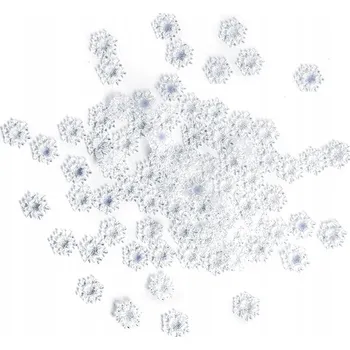 Vánoční dekorace Dekorativní konfety sněhové vločky na vánoční ozdoby 9mm 80 KUSŮ