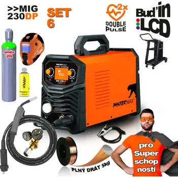Dílna Pantermax MIG230DP Svářecí invertor Set 6 (MIG/MMA/TIG)
