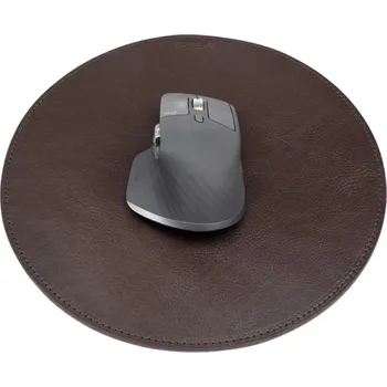 Stolní podložka Kožedělník Mickey podložka - tmavě hnědý kruh Kožená podložka pod myš
