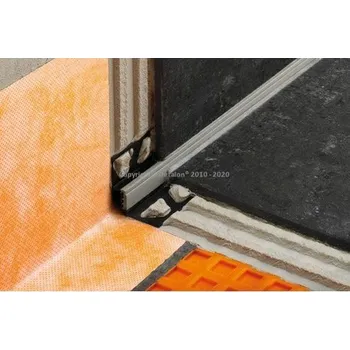 Stavební profil DILEX-RF Dilatace kout PVC, H=10/10mm, 2,5m - Šedá