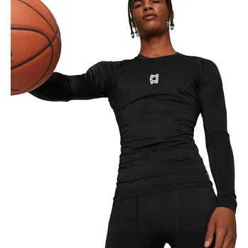 Pánské tričko Triko s dlouhým rukávem Puma Hoops Team LS Top Baselayer 676632-01 Velikost M