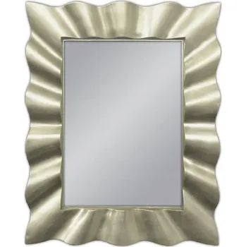 Zrcadlo Zrcadlo s paprskovitým stříbrným rámem 80x100 cm PU117