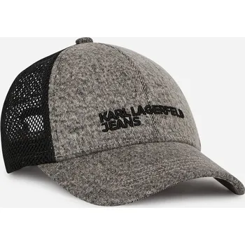 Klobouk KŠILTOVKA KARL LAGERFELD JEANS KLJ DENIM TRUCKER CAP ACID LIGHT GREY