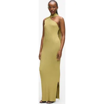 Dámské oblečení ŠATY KARL LAGERFELD LUREX KNIT DRESS LIGHT GOLD