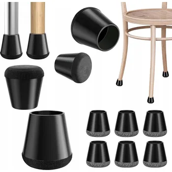 Podložka pod nábytek SILIKONOVÉ NÁVLEKY NA NOHY ŽIDLÍ A NÁBYTKU S FILCEM, OCHRANNÉ, 24 KS