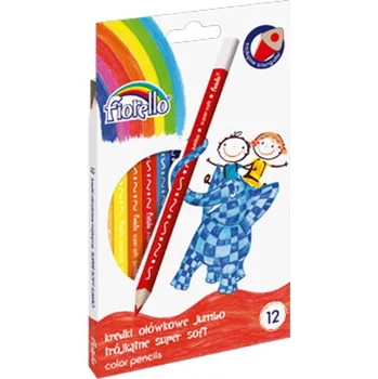 Pastelka TROJÚHELNÍKOVÉ pastelky FIORELLO Jumbo sada 12 BAREV pro DĚTI 3+