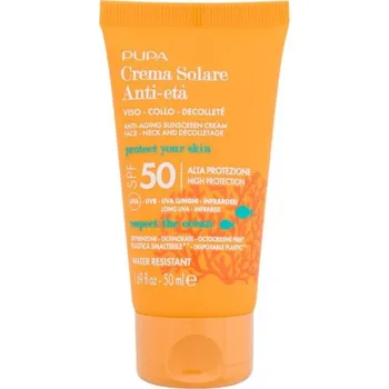 Přípravek na opalování Pupa Sunscreen Anti-Aging Cream SPF50 - Voděodolný opalovací krém na obličej proti stárnutí pleti 50 ml