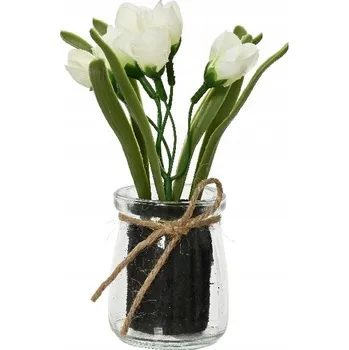 umělá květina Umělé květiny v skleněné váze 1 ks 16x5,5 cm