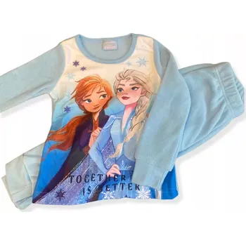 Dívčí pyžamo Tyrkysové fleesové teplé dívčí pyžamo Frozen 8 let/128 cm