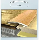 39104 930/1 Přech.lišta oblá, lepící 30mm /04 - Elox...