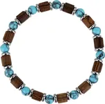 Jan Kos jewellery Ocelový náramek s hnědým zirkonem STA-6909