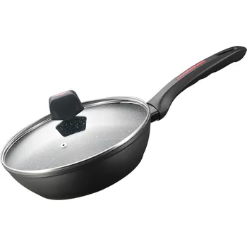 Pánev Royalty Line RL-FDN24: 24cm hluboká pánev s mramorovým povrchem a poklicí - 2,2 l